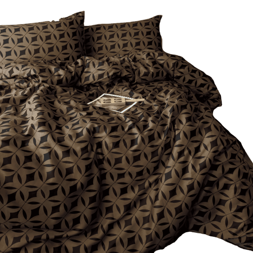 Obliečky z bavlneného saténu MONDO GOLD 140x200 / 70x90 cm.